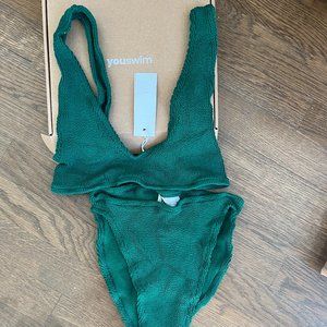 Youswim NWT Eva High Waist Two-Piece Green Bikini One size fits all plus size